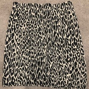 Cheetah print fitted skirt